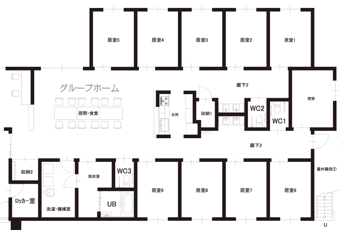 グループホーム土筆の見取り図